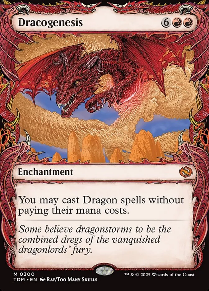 2025 Tarkir: Dragonstorm Dracogenesis [Showcase] mythic #300 mythic card image