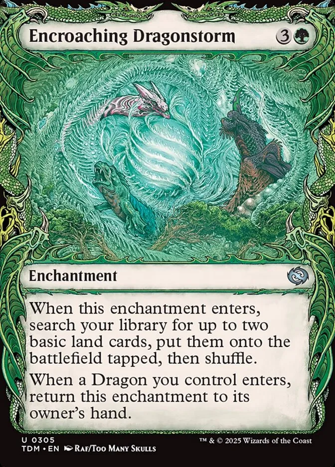 2025 Tarkir: Dragonstorm Encroaching Dragonstorm [Showcase] uncommon #305 uncommon card image