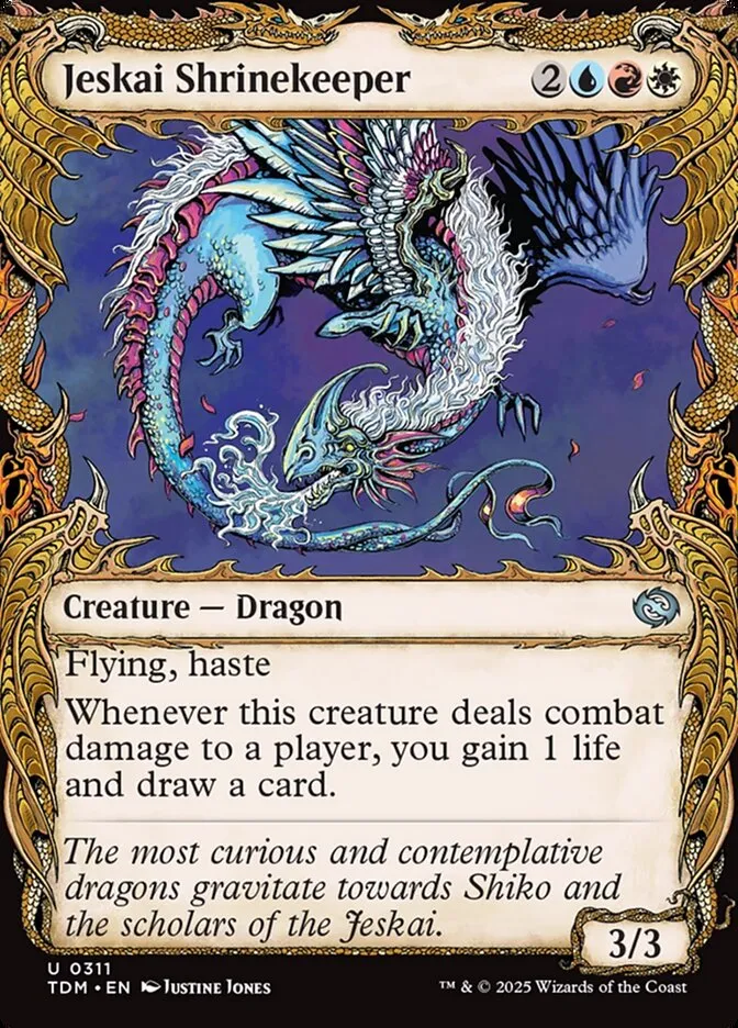 2025 Tarkir: Dragonstorm Jeskai Shrinekeeper [Showcase] uncommon #311 uncommon card image