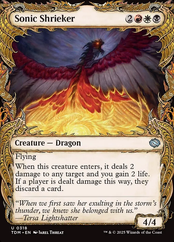 2025 Tarkir: Dragonstorm Sonic Shrieker [Showcase] uncommon #318 uncommon card image