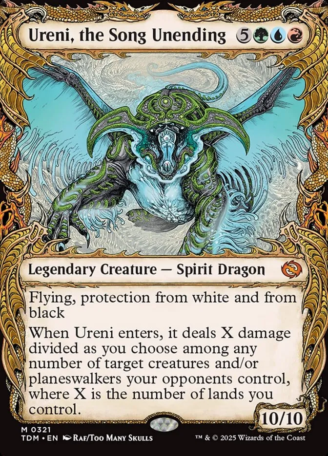 2025 Tarkir: Dragonstorm Ureni, the Song Unending [Showcase] mythic #321 mythic card image