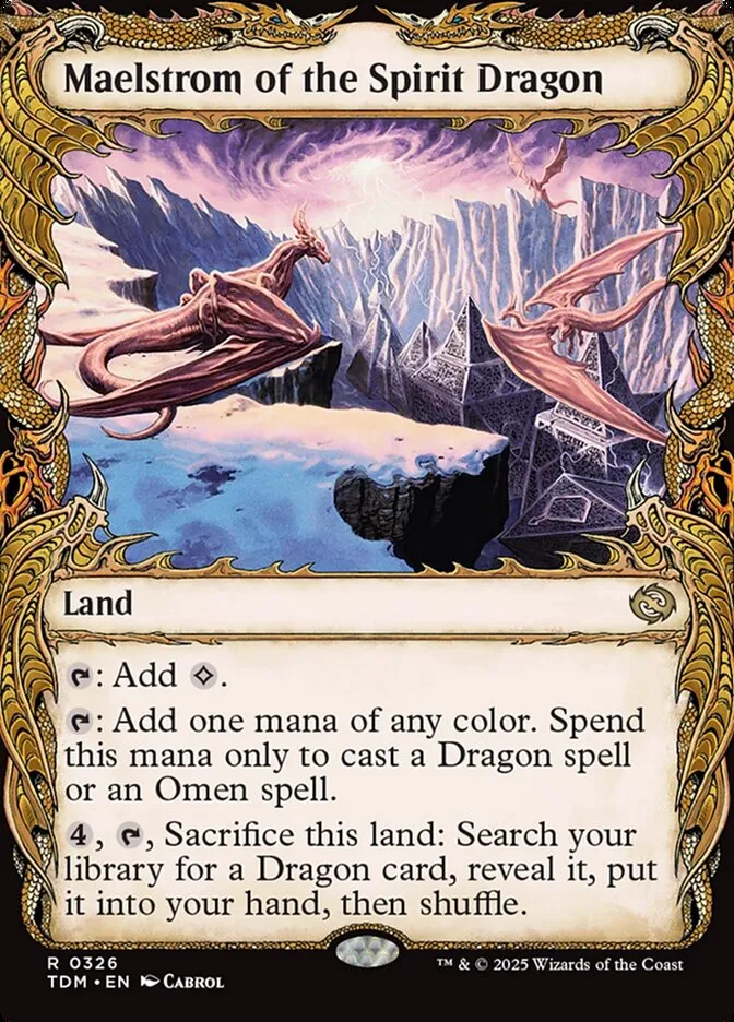 2025 Tarkir: Dragonstorm Maelstrom of the Spirit Dragon [Showcase] rare #326 rare card image