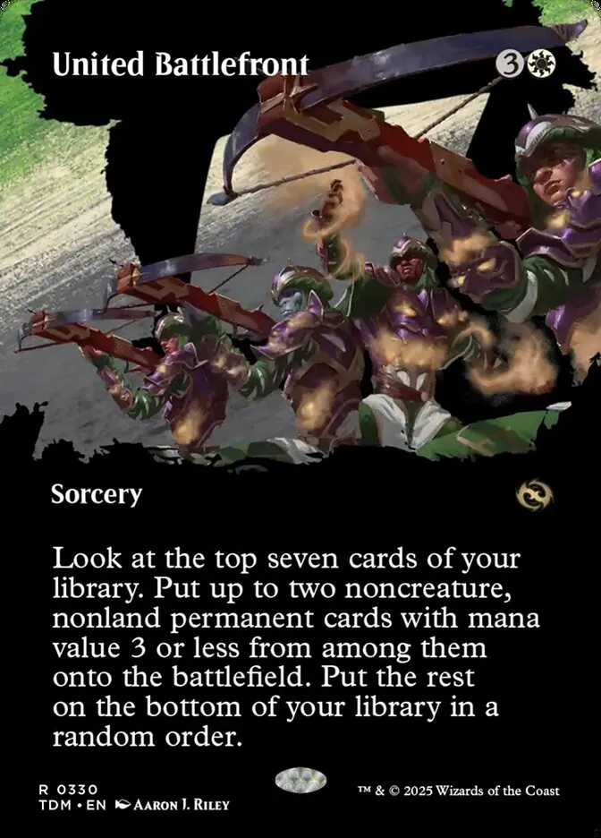 2025 Tarkir: Dragonstorm United Battlefront [Borderless] rare #330 rare card image
