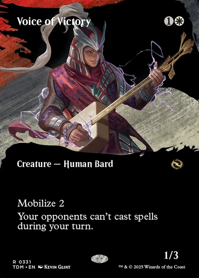 2025 Tarkir: Dragonstorm Voice of Victory [Borderless] rare #331 rare card image