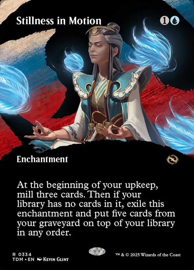 2025 Tarkir: Dragonstorm Stillness in Motion [Borderless] rare #334 rare card image