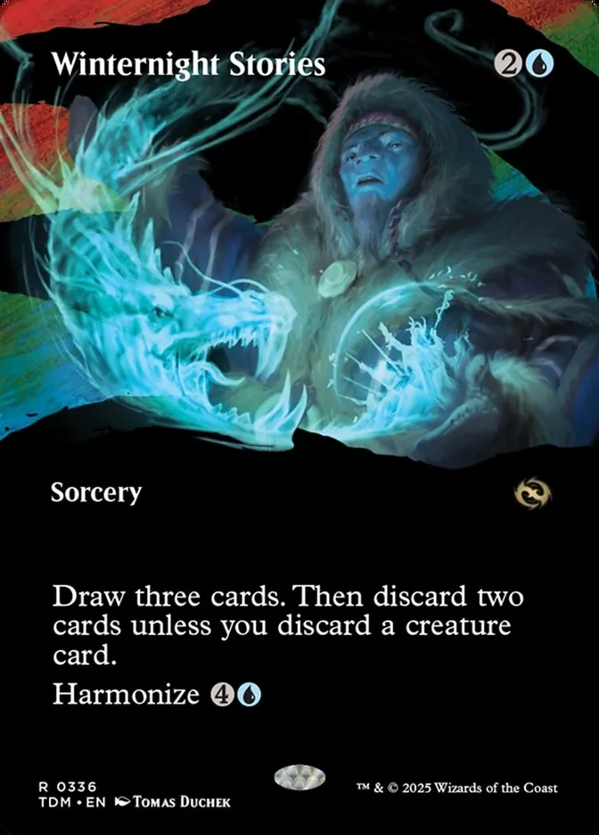 2025 Tarkir: Dragonstorm Winternight Stories [Borderless] rare #336 rare card image