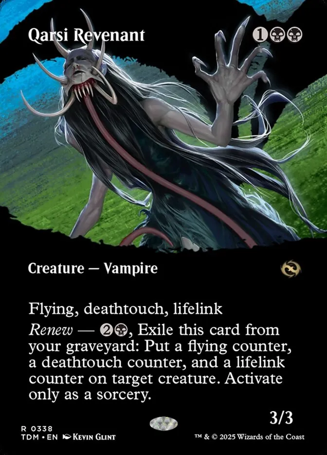 2025 Tarkir: Dragonstorm Qarsi Revenant [Borderless] rare #338 rare card image