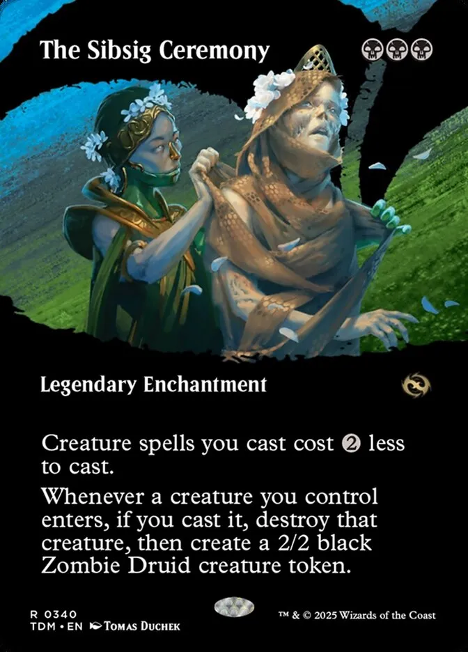 2025 Tarkir: Dragonstorm The Sibsig Ceremony [Borderless] rare #340 rare card image