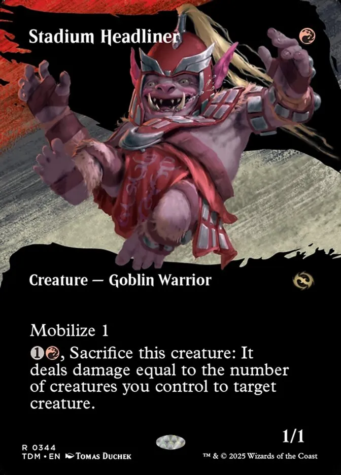 2025 Tarkir: Dragonstorm Stadium Headliner [Borderless] rare #344 rare card image