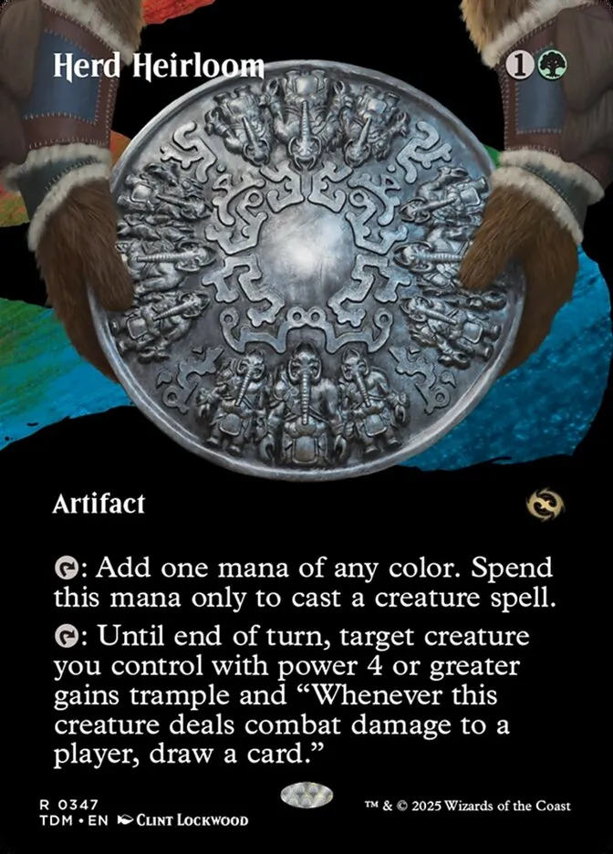 2025 Tarkir: Dragonstorm Herd Heirloom [Borderless] rare #347 rare card image