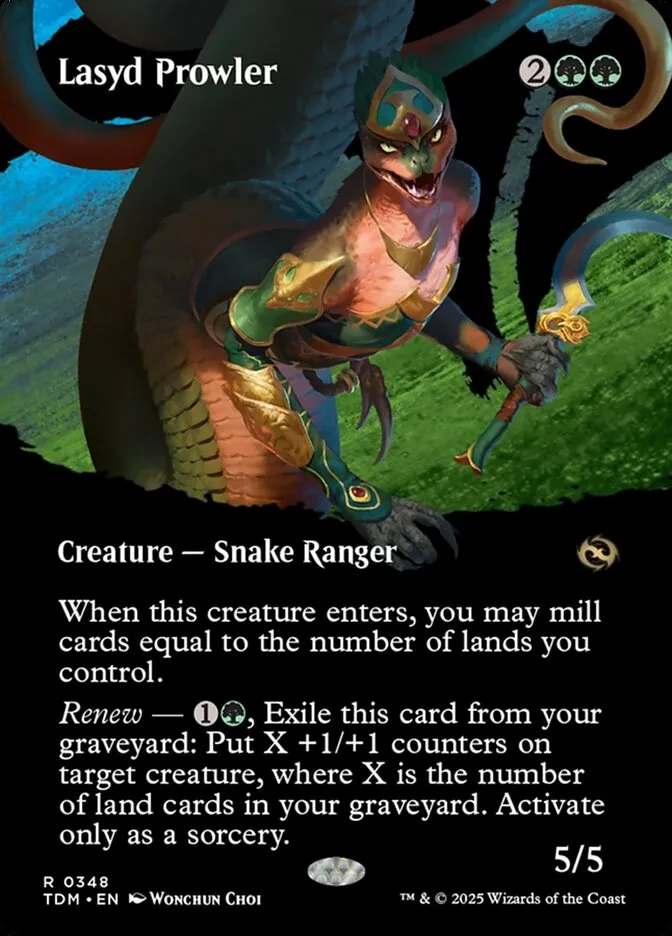 2025 Tarkir: Dragonstorm Lasyd Prowler [Borderless] rare #348 rare card image