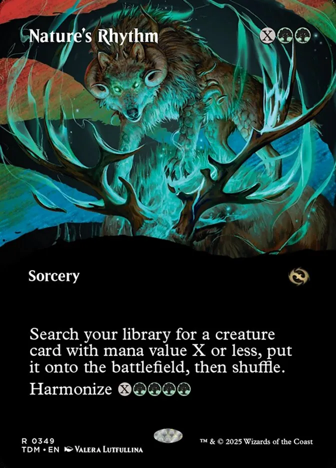 2025 Tarkir: Dragonstorm Nature's Rhythm [Borderless] rare #349 rare card image