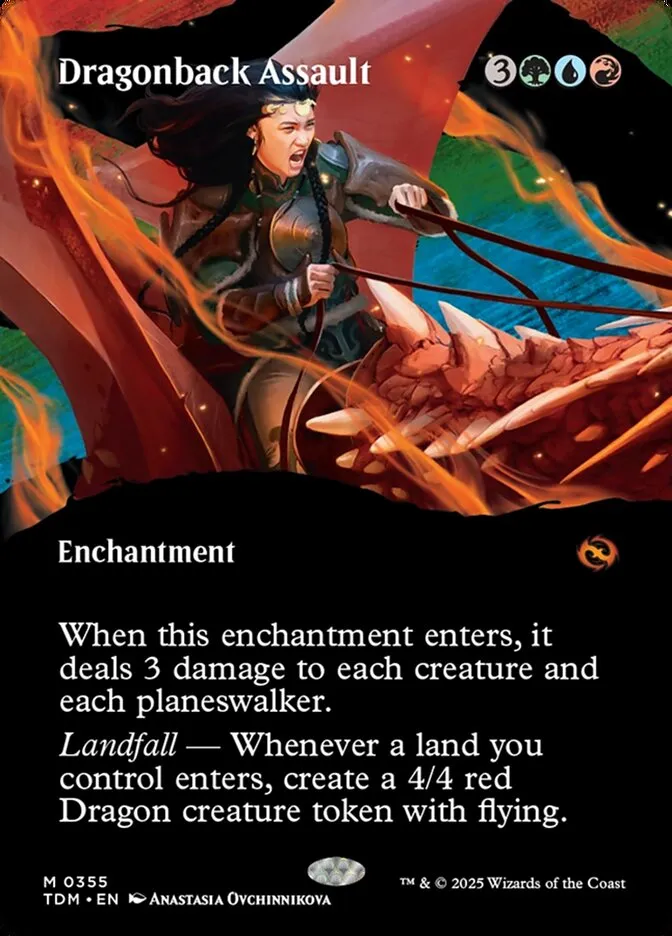 2025 Tarkir: Dragonstorm Dragonback Assault [Borderless] mythic #355 mythic card image