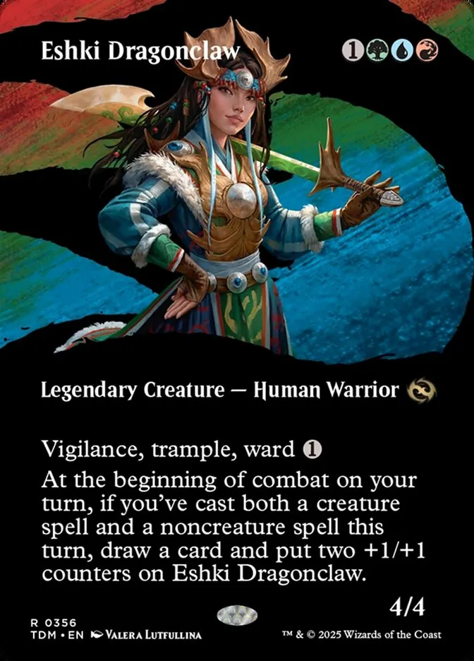 2025 Tarkir: Dragonstorm Eshki Dragonclaw [Borderless] rare #356 rare card image