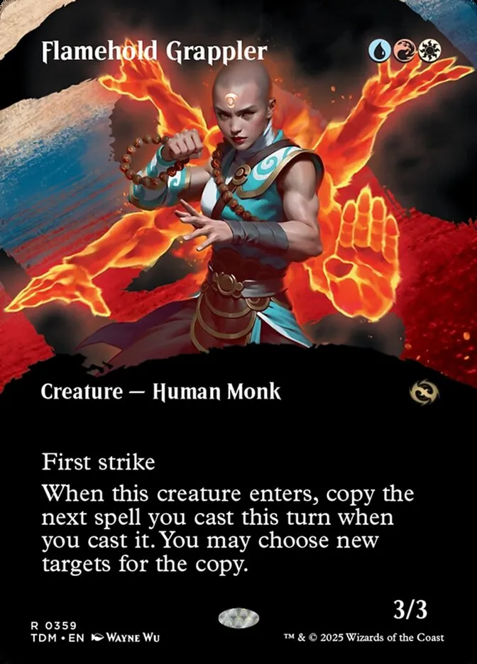 2025 Tarkir: Dragonstorm Flamehold Grappler [Borderless] rare #359 rare card image