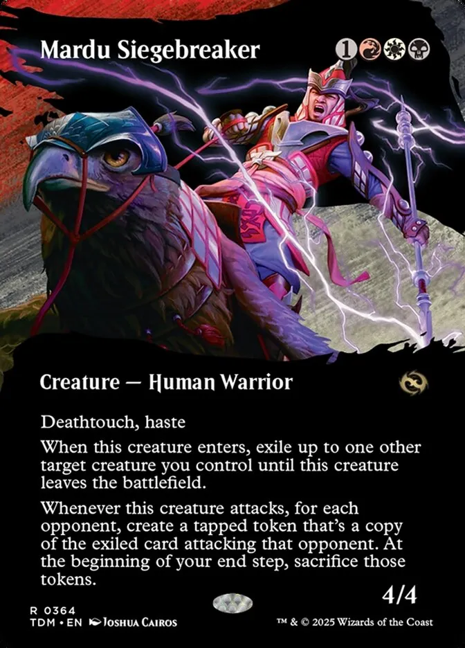 2025 Tarkir: Dragonstorm Mardu Siegebreaker [Borderless] rare #364 rare card image