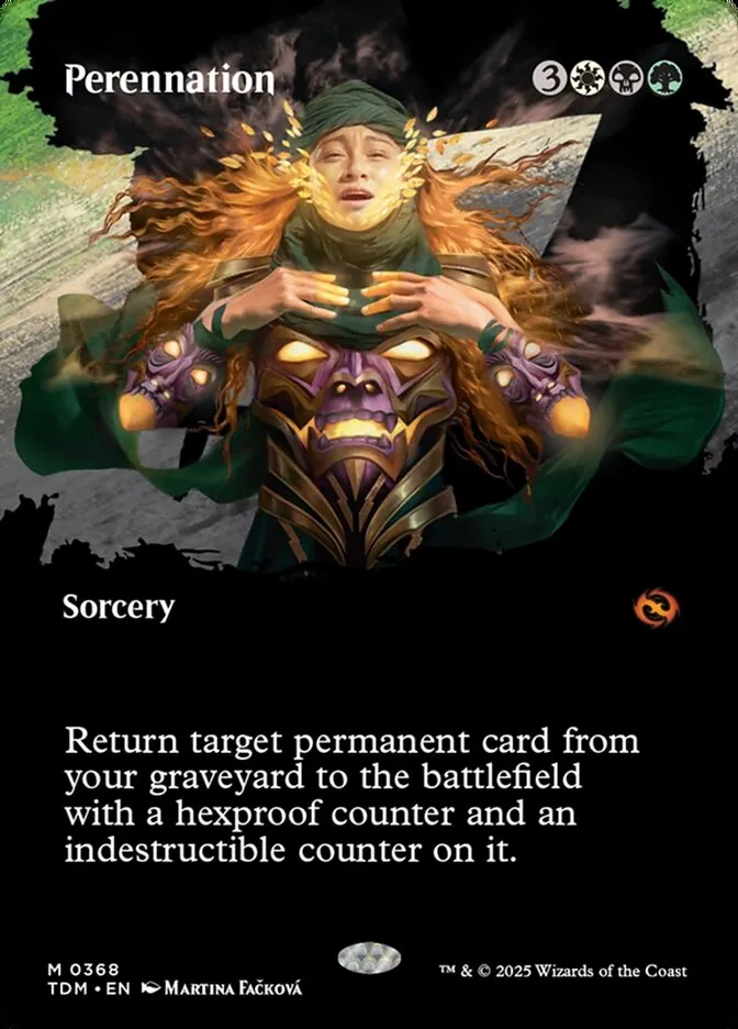 2025 Tarkir: Dragonstorm Perennation [Borderless] mythic #368 mythic card image