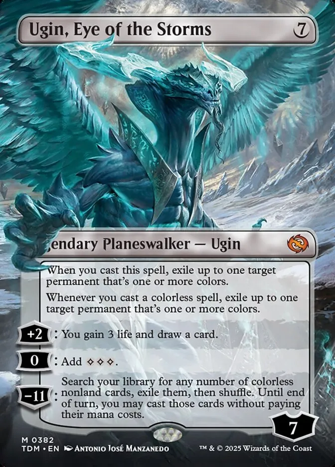 2025 Tarkir: Dragonstorm Ugin, Eye of the Storms // Ugin, Eye of the Storms [Borderless] mythic #382 mythic card image