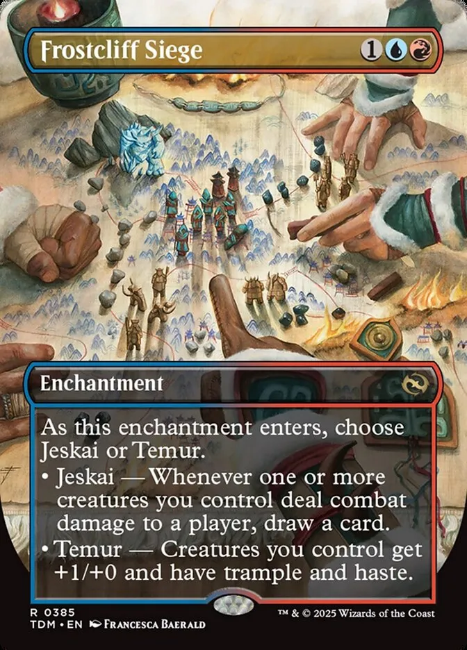 2025 Tarkir: Dragonstorm Frostcliff Siege [Borderless] rare #385 rare card image