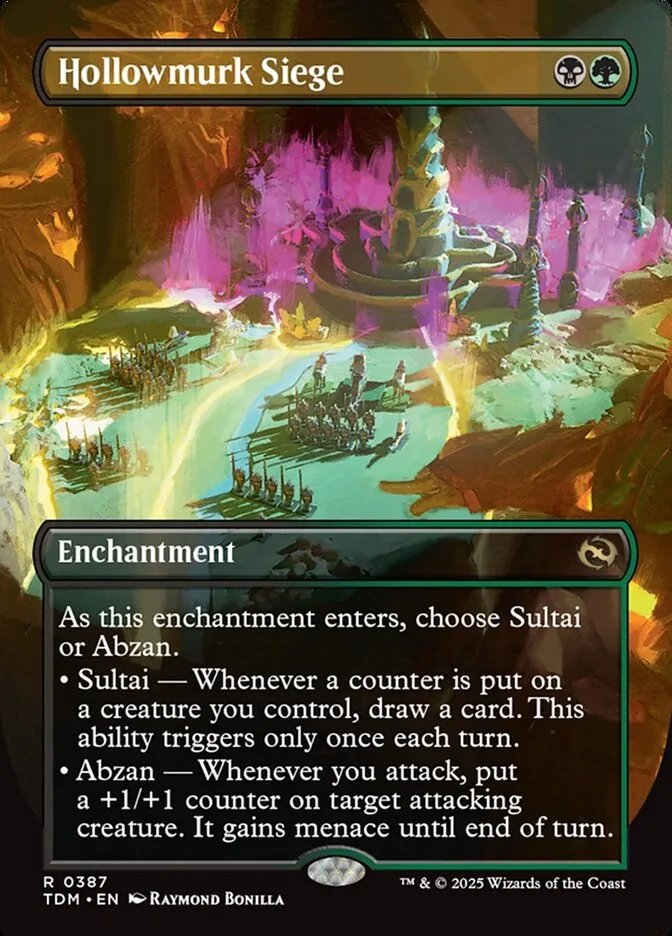 2025 Tarkir: Dragonstorm Hollowmurk Siege [Borderless] rare #387 rare card image