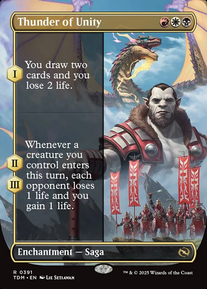 2025 Tarkir: Dragonstorm Thunder of Unity [Borderless] rare #391 rare card image