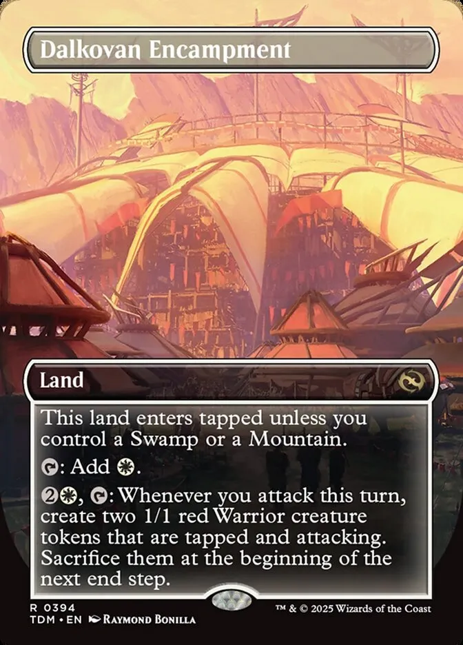 2025 Tarkir: Dragonstorm Dalkovan Encampment [Borderless] rare #394 rare card image