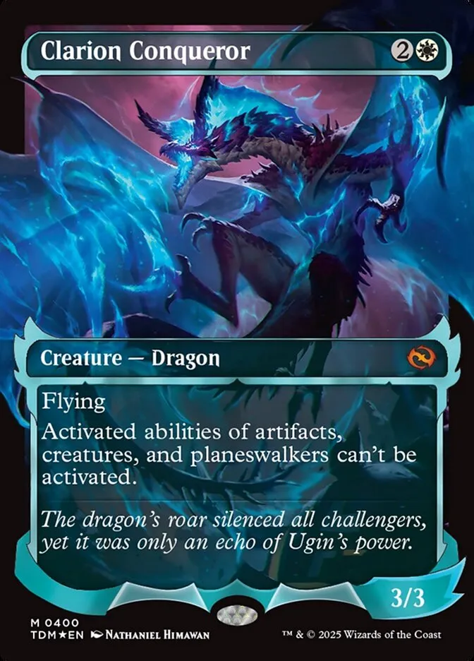 2025 Tarkir: Dragonstorm Clarion Conqueror [Showcase] mythic #400 mythic card image
