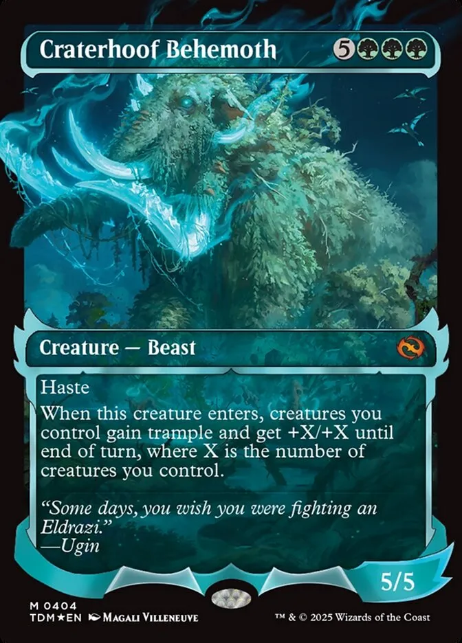 2025 Tarkir: Dragonstorm Craterhoof Behemoth [Showcase] mythic #404 mythic card image