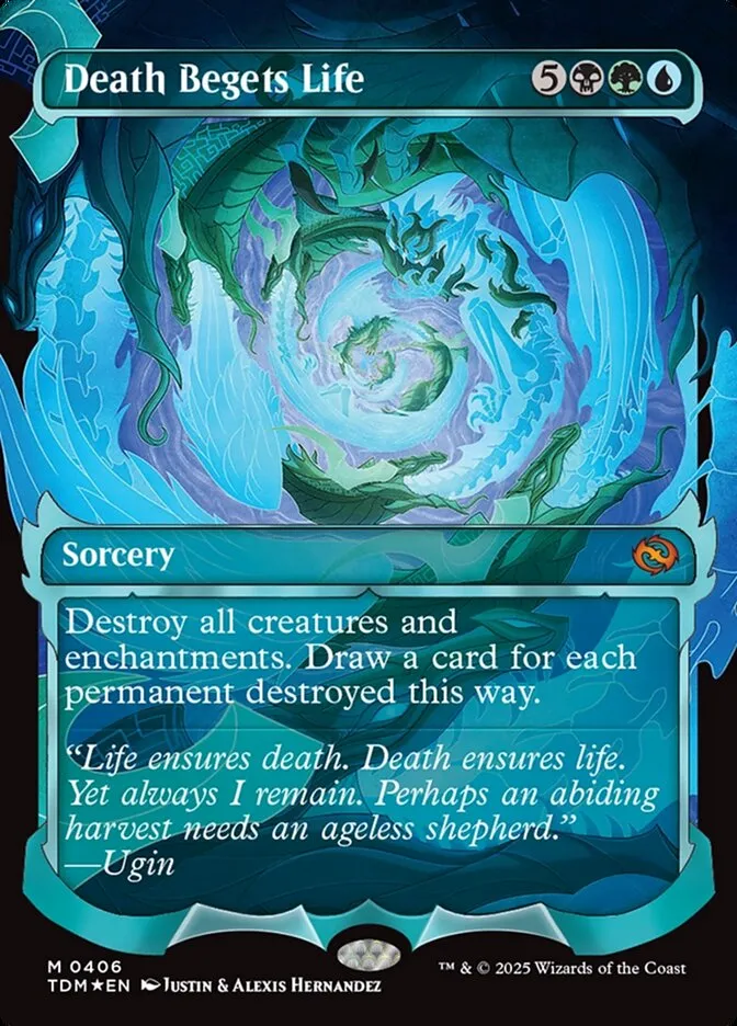 2025 Tarkir: Dragonstorm Death Begets Life [Showcase] mythic #406 mythic card image