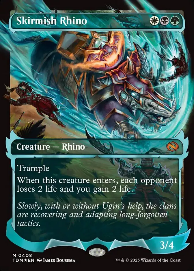 2025 Tarkir: Dragonstorm Skirmish Rhino [Showcase] mythic #408 mythic card image