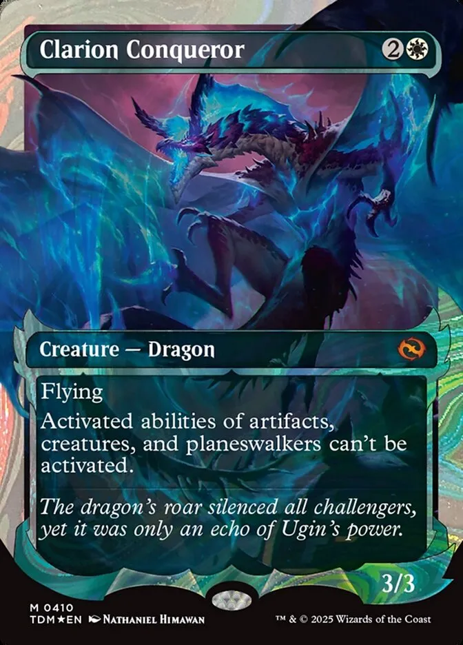2025 Tarkir: Dragonstorm Clarion Conqueror [Showcase] mythic #410 mythic card image