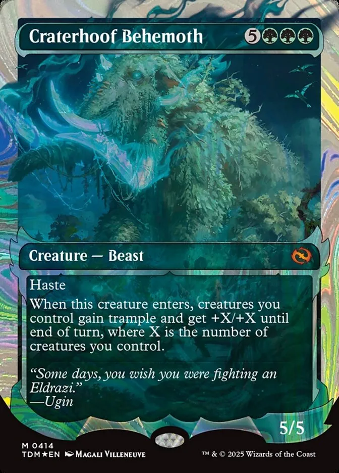 2025 Tarkir: Dragonstorm Craterhoof Behemoth [Showcase] mythic #414 mythic card image