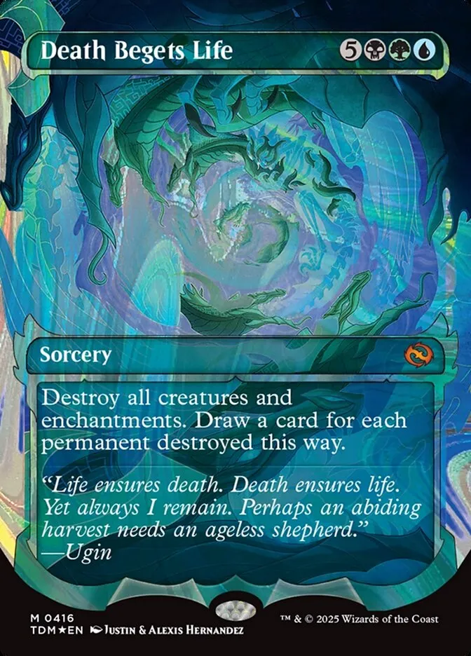2025 Tarkir: Dragonstorm Death Begets Life [Showcase] mythic #416 mythic card image