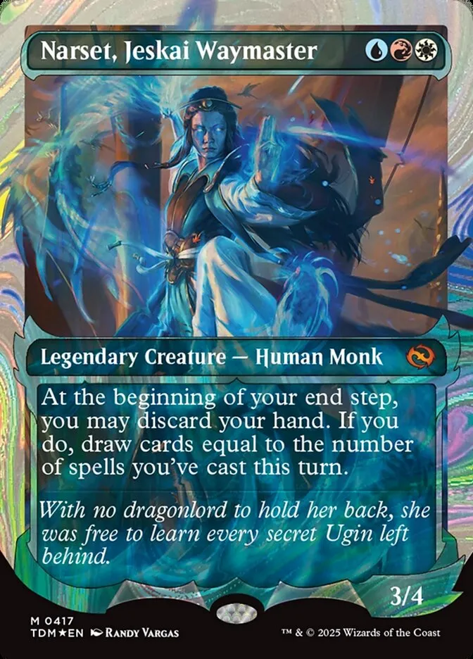 2025 Tarkir: Dragonstorm Narset, Jeskai Waymaster [Showcase] mythic #417 mythic card image