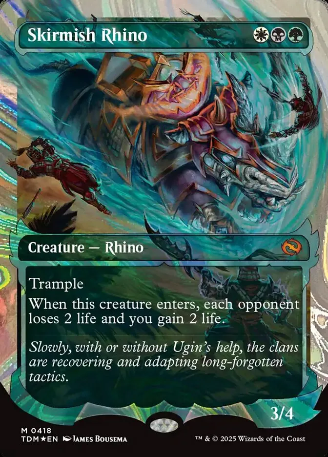 2025 Tarkir: Dragonstorm Skirmish Rhino [Showcase] mythic #418 mythic card image