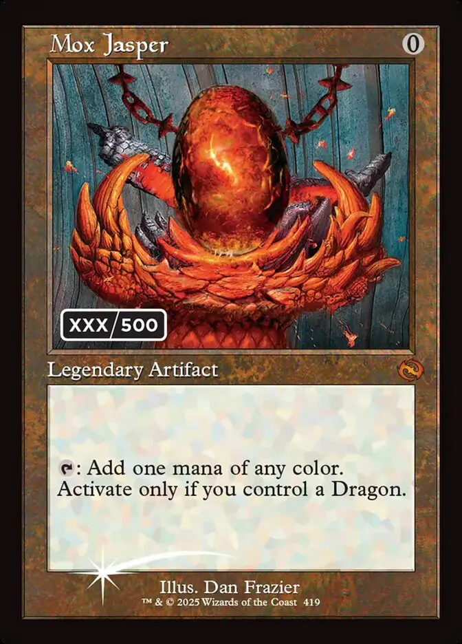 2025 Tarkir: Dragonstorm Mox Jasper [Serialized] mythic #419 mythic card image
