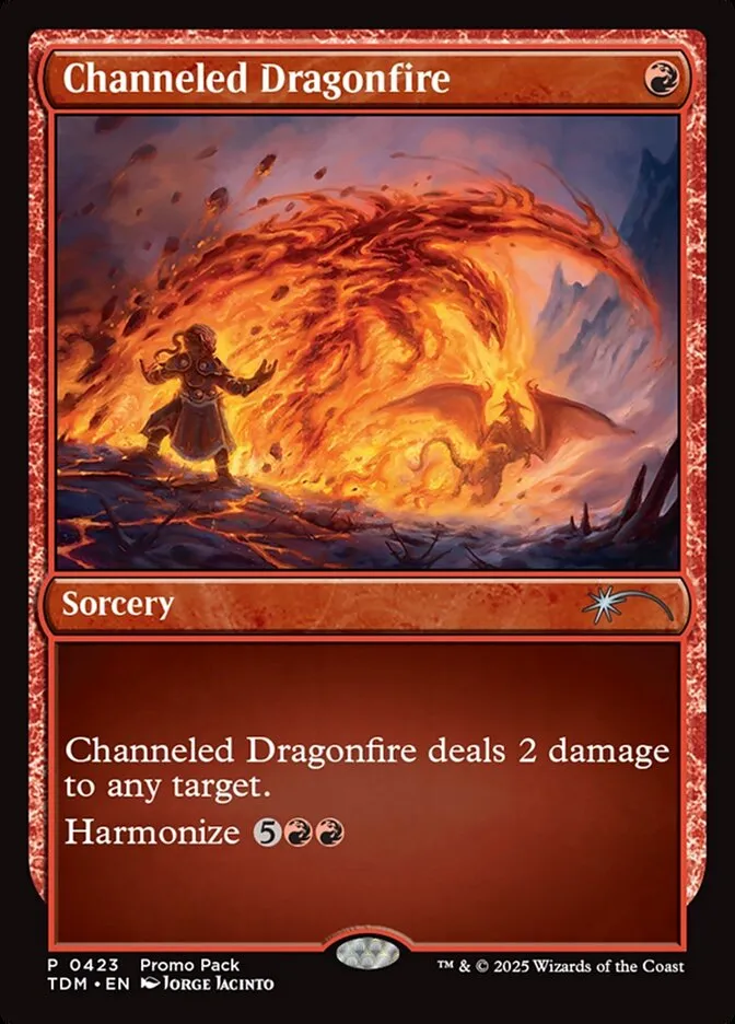 2025 Tarkir: Dragonstorm Channeled Dragonfire #423 uncommon card image