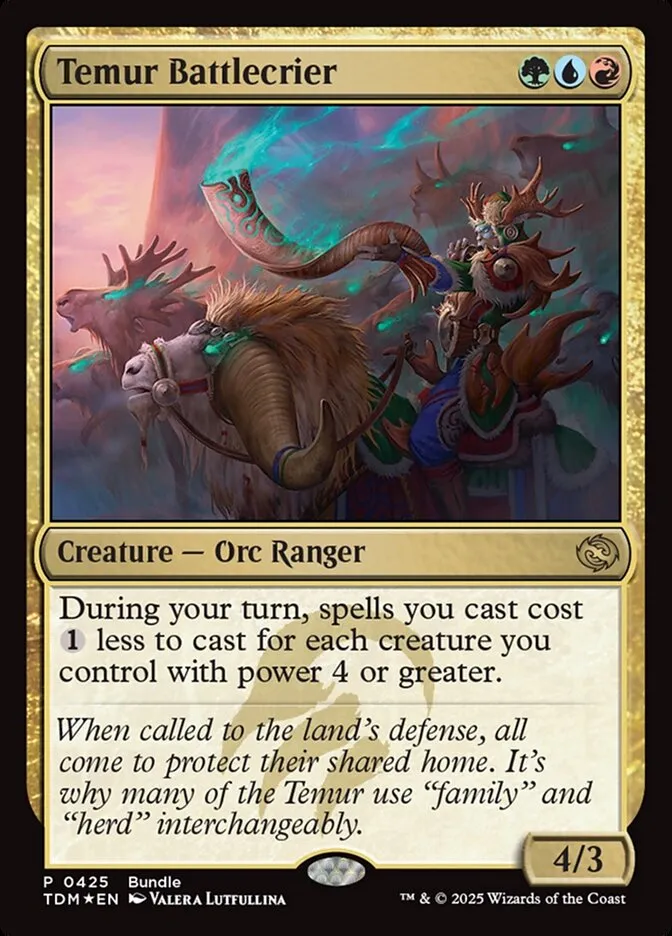 2025 Tarkir: Dragonstorm Temur Battlecrier #425 rare card image