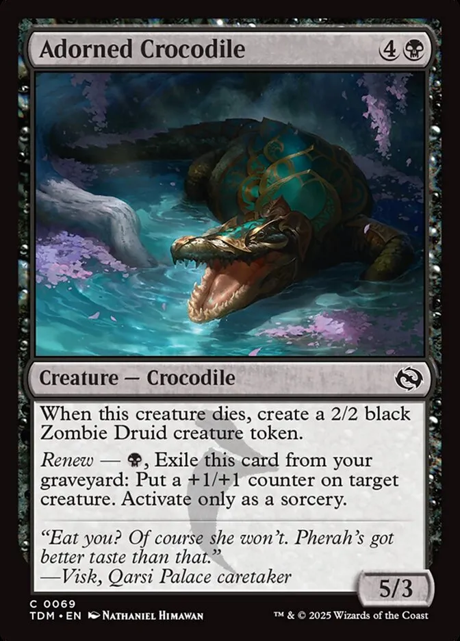 2025 Tarkir: Dragonstorm Adorned Crocodile common #69 common card image