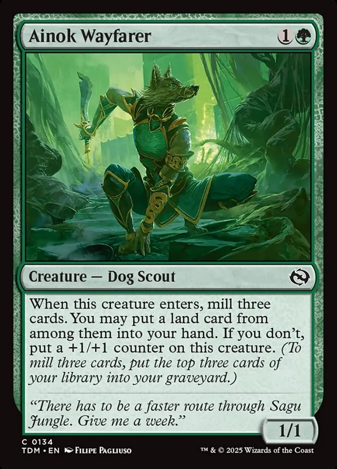 2025 Tarkir: Dragonstorm Ainok Wayfarer #134 common card image