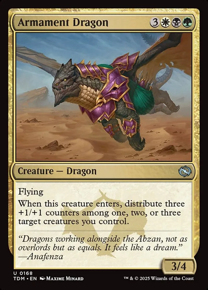 2025 Tarkir: Dragonstorm Armament Dragon #168 uncommon card image
