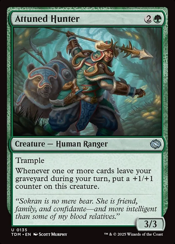 2025 Tarkir: Dragonstorm Attuned Hunter #135 uncommon card image