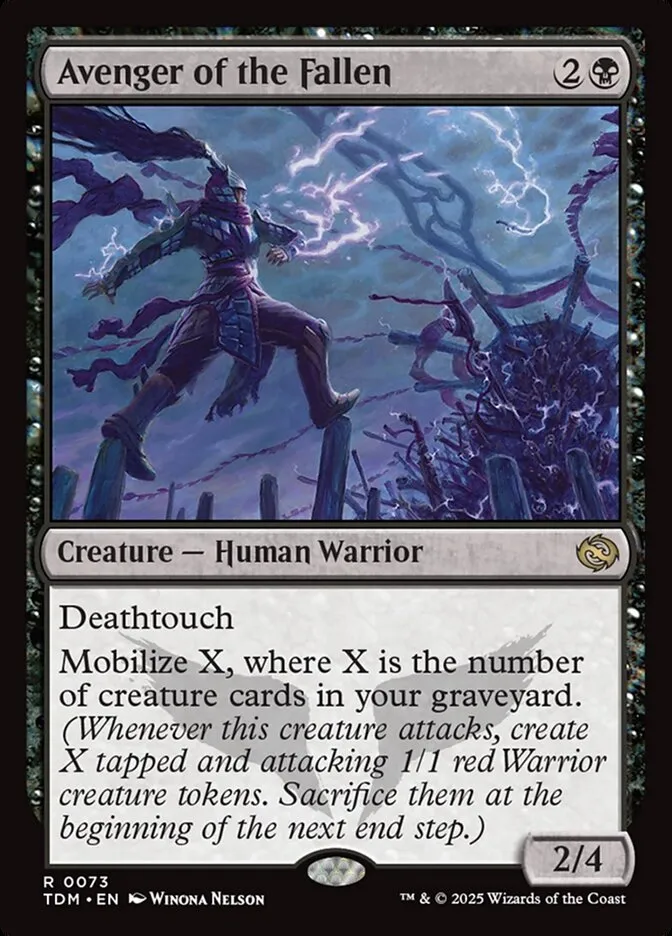 2025 Tarkir: Dragonstorm Avenger of the Fallen rare #73 rare card image