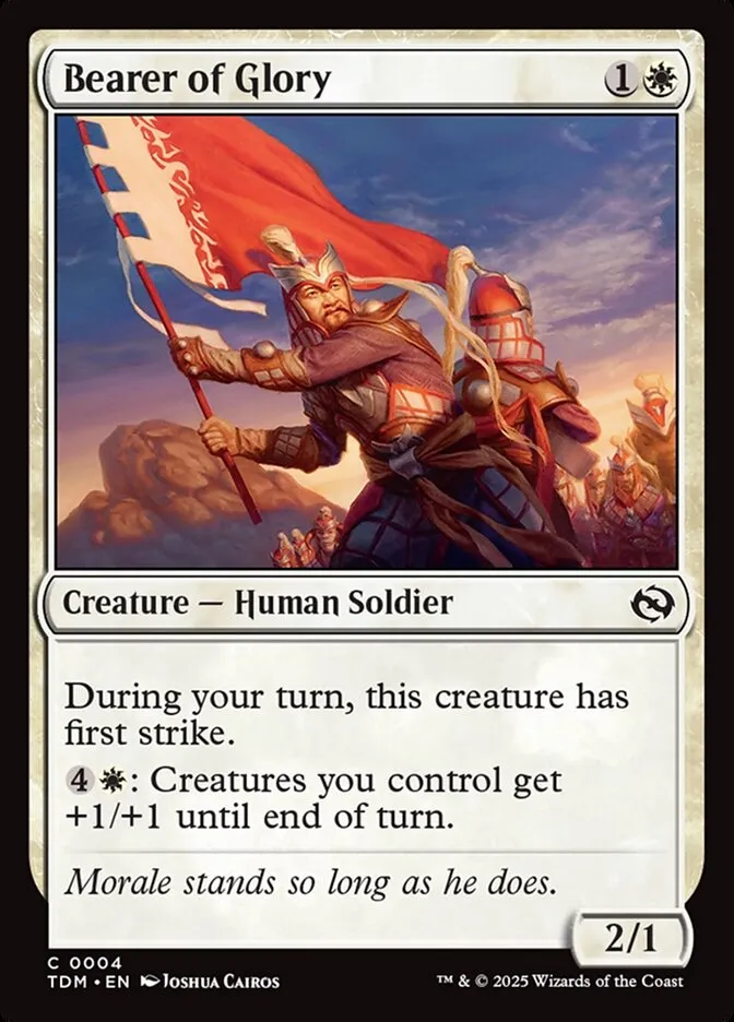 2025 Tarkir: Dragonstorm Bearer of Glory common #4 common card image
