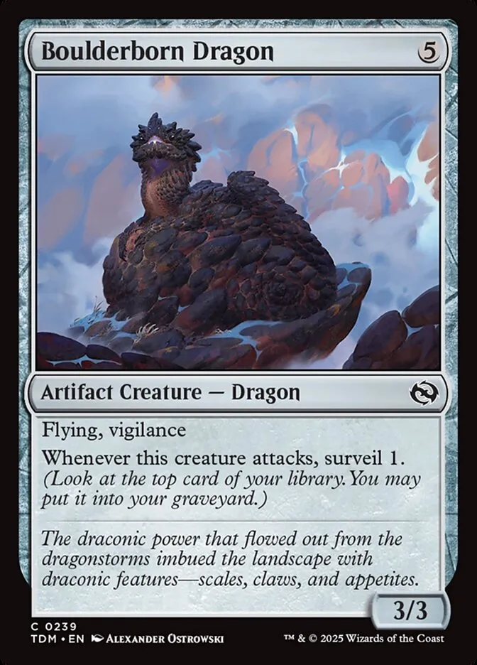 2025 Tarkir: Dragonstorm Boulderborn Dragon #239 common card image