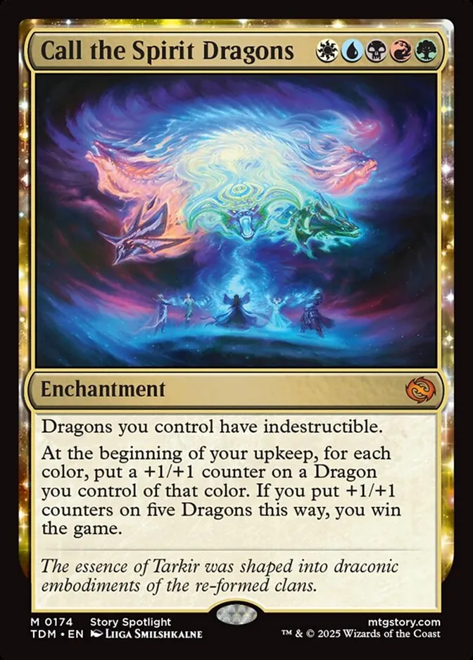 2025 Tarkir: Dragonstorm Call the Spirit Dragons #174 mythic card image
