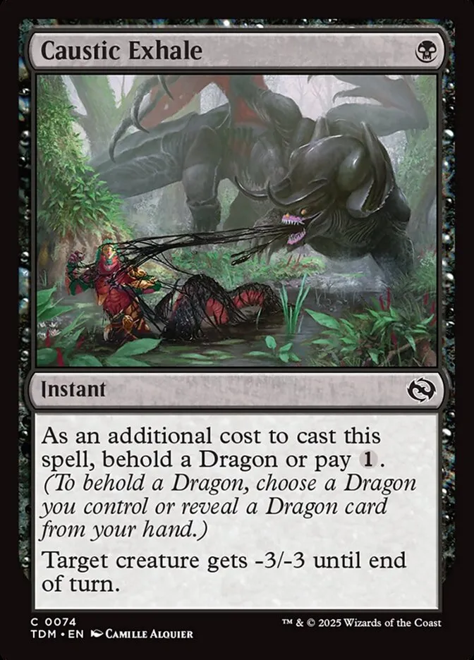 2025 Tarkir: Dragonstorm Caustic Exhale common #74 common card image