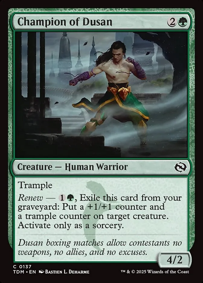 2025 Tarkir: Dragonstorm Champion of Dusan #137 common card image