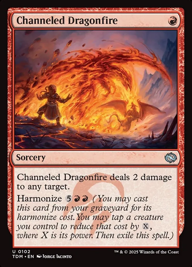 2025 Tarkir: Dragonstorm Channeled Dragonfire #102 uncommon card image