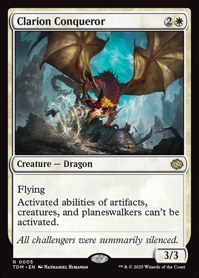 2025 Tarkir: Dragonstorm Clarion Conqueror rare #5 rare card image